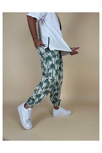 SUPERBLUE Palmi̇e Summer Patterned Pleated Men's Shalwar Pants