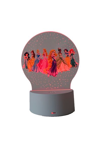 ILUMISHOP LED Night Light, Disney Princesses 7 Colors, USB Powered or 3 AA Batteries