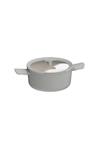 Berghoff Oală Balance Moonmist, 4,4 l, capac, aluminiu reciclat, gri