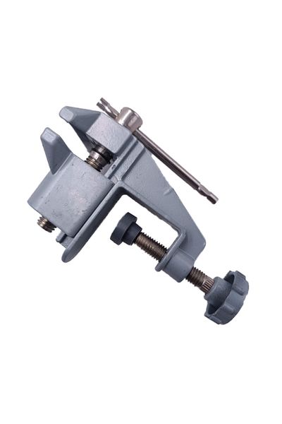 dalimag Mini Cast Iron Vise with Table Clamp, 10 cm, Grey
