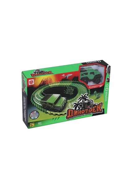 dalimag Jucarie cu masini electrice, dino truck, circuit de curse, pentru copii, 26 cm x 16 cm x 5 cm, verde