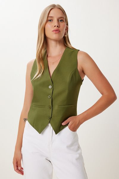 Lovelyİstanbul V-Neck Summer Ayrobin Vest