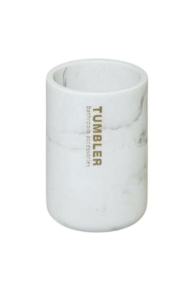 Five Simply Smart Marble Effect Tooth Brush Holder Tumbler 11 x 7.50 cm