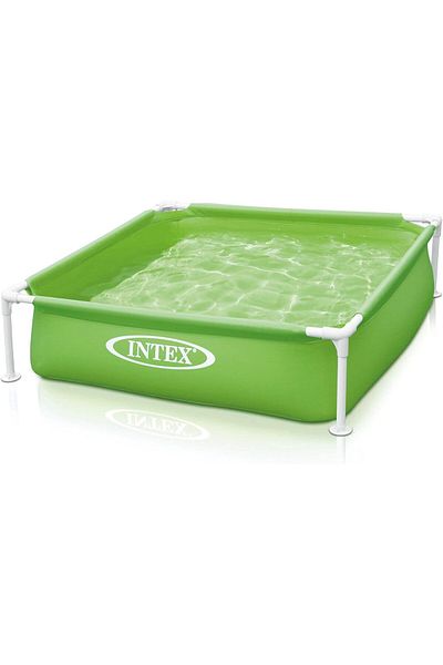 Intex 4ft x 12in Mini Frame Kiddie Pool – Durable Vinyl Above-Ground Swimming Pool for Kids Ages 3+