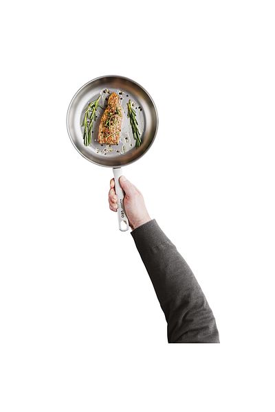 Berghoff Graphite Frying Pan, 24 cm, 2.0L, Recycled Stainless Steel, Grey