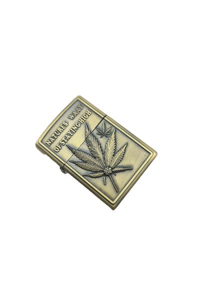 dalimag Tipp Zippo Lighter, Clover Model, Gasoline, 6 cm, Gold,