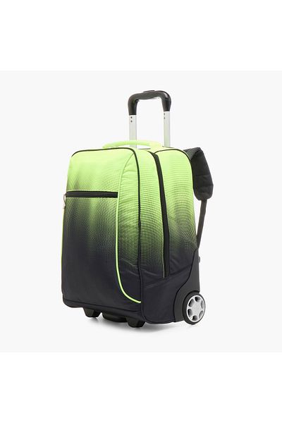 Juniors Ombre Trolley Backpack with Retractable Handle and Zip Closure - 16 inches