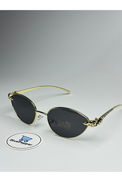 BluePepper Cartyy V7 Black Sunglasses Cateye Gold Frame 55 Ekartman