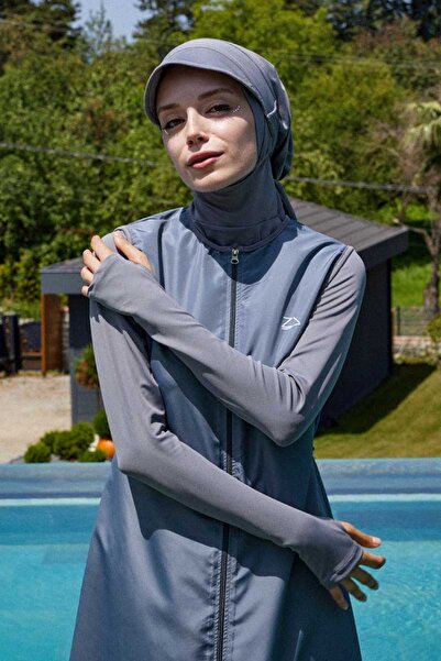 ZÜLAYS Reglan Kol Tesettür Mayo Takım Gri