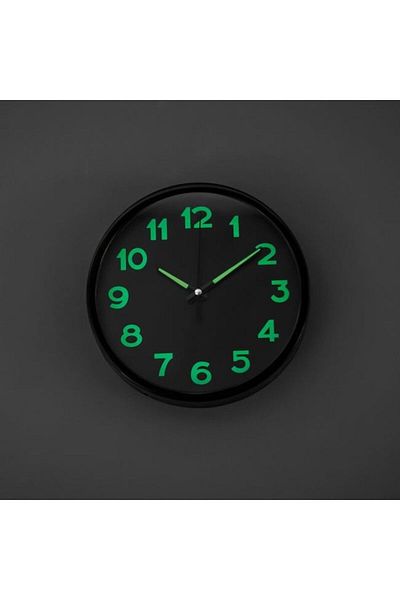 OEM Decorative Wall Clock Black Glow in the Dark Ø20 cm