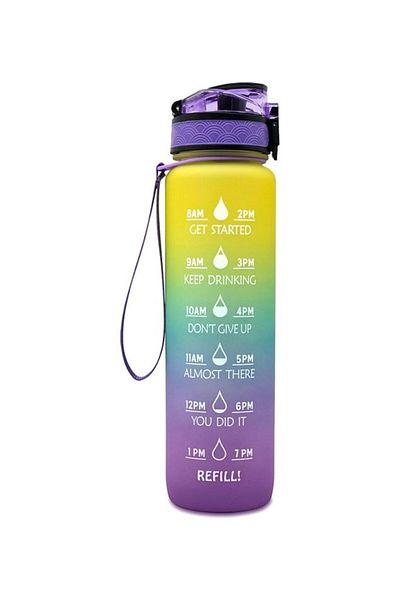 Generic Portable Sports Water Bottle With Time Marker