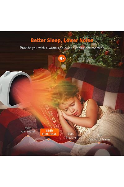 DERJLY fan heater, 500 W, white, ABS, 13.2 X 10.2 X 13.4 cm