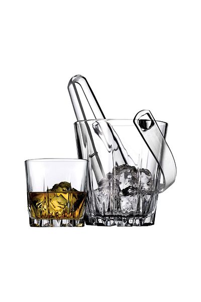 Paşabahçe Galeata gheata cu maner si cleste 800ml, sticla, Karat