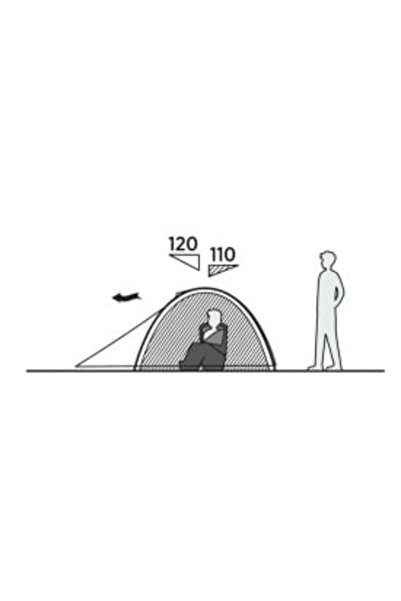 Easy Camp Camping tent dome type for 3 persons, 280 x 230 x 120 cm, Easy Camp Tent Rondane 3