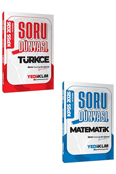 Yediiklim Yayınları 2026 Kpss Genel Yetenek Soru Dünyası 2 Li Set