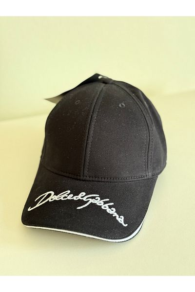 NO BRAND Unisex Black Sports Hat – White Embroidery Text Detail