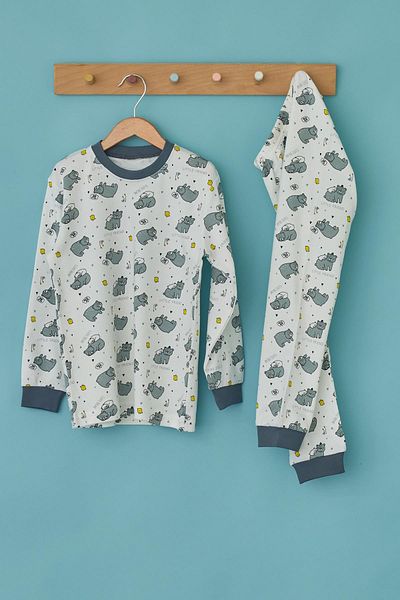 BONY SOCKS Boy's Teddy Bear Printed Pajama Set