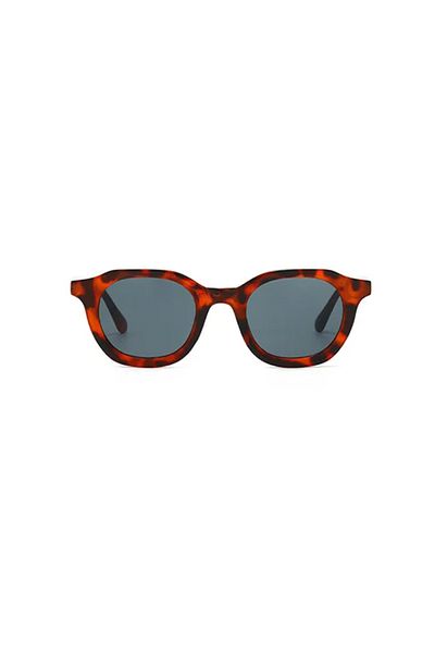 Toz Vintage Grovela Leopard Pattern Gray Glass Vintage & Retro Unisex Sunglasses