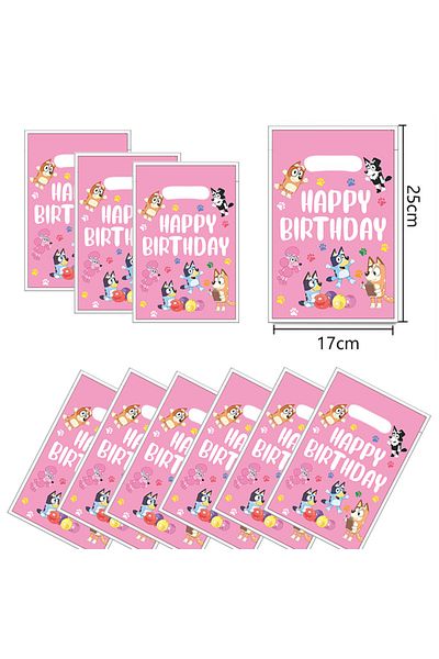 Choice 10pcs-C 10pcs Theme Party New Bluey Favor Bags - Disposable Candy Bags, For Birthday Celebrations