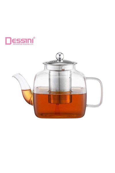Dessini 1000ml Glass Heat Resistant Teapot