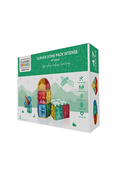 Cleverclixx Set de construcție magnetic Dome 47 piese,