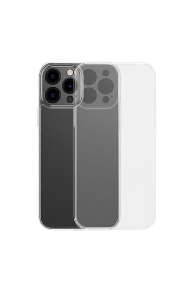 Baseus Etui pokrowiec do iPhone 13 Pro Max sztywna obudowa z żelową ramką przezroczysty