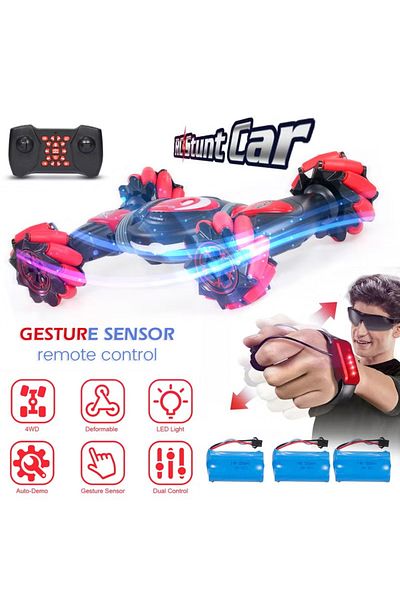 rexa 2.4G Twisting Off-Road Vehicle Music Dancing Two Side Driving Gesture Sensing RC Stunt 37.5cm