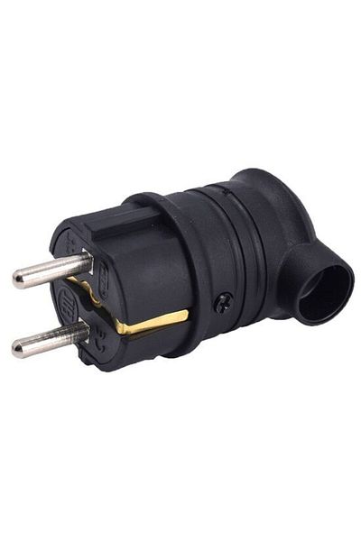 Bylion Stecher Schuko cu maner cauciuc IP44 16A 230V Negru