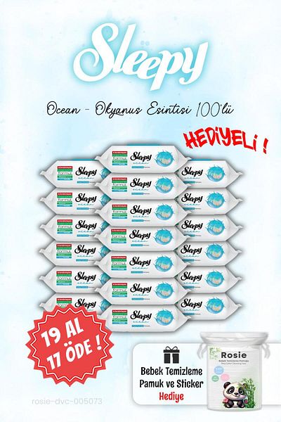 Sleepy 100's Ocean - Ocean Buy 19 Pay 17 Wet Towels and Rosie