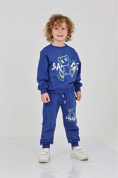 Toontoy Boy's Savage Printed Tracksuit Set
