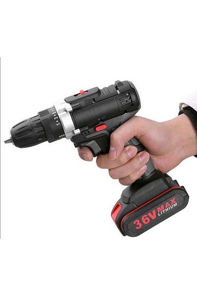 COOYA 36V Electric Drill Machine Handheld Drill Power Tool with 25-speed Torque