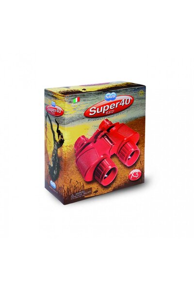 Navir Red binoculars with case