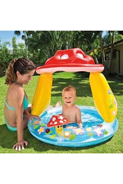 Intex Piscină acoperită în formă de ciupercă pentru copii Ø102 x 88 cm