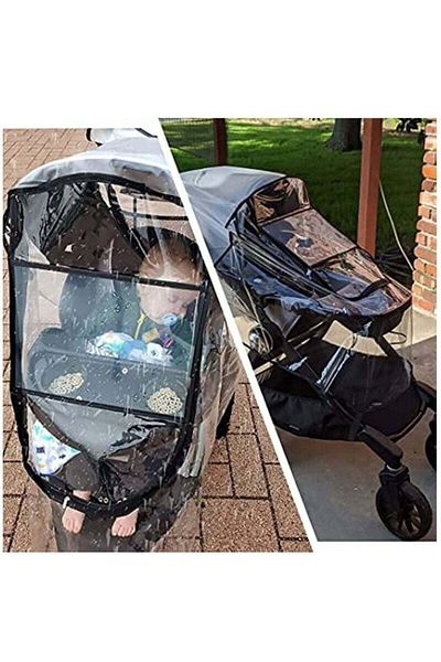 COOYA Baby Stroller Weather Shield Universal EVA Transparent Rain Cover for Buggy Carriage Travel Outdoor