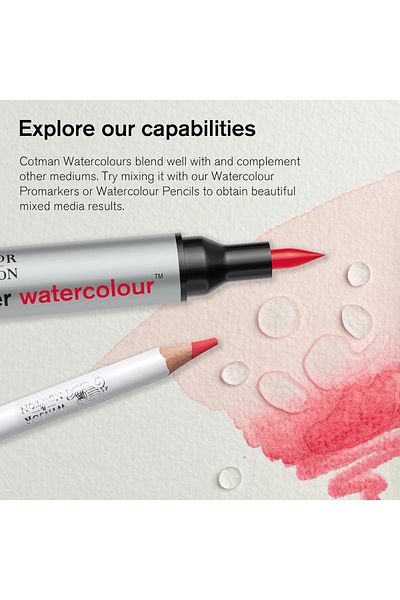 Winsor Newton Cotman Water Colour – Alizarin Crimson Hue – 8 ml Tube – Rich & Transparent Pigment