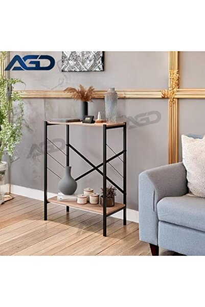 AGD Coffee Corner, Side Table, 3 Multipurpose Shelves to Display and Organize Your Needs - Wooden