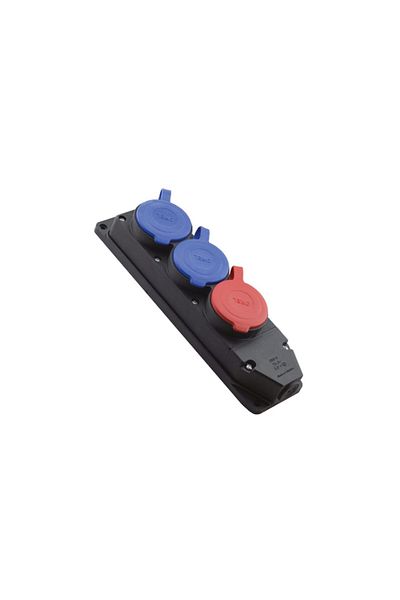 Orel CAP PRELUNGITOR 2 PRIZE 16A + 1 PRIZA 3P 25A CAUCIUC IP44