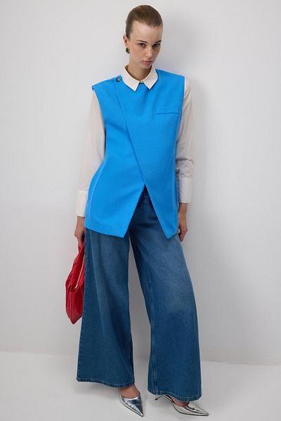 Touché Privé Linen Textured Double Vest
