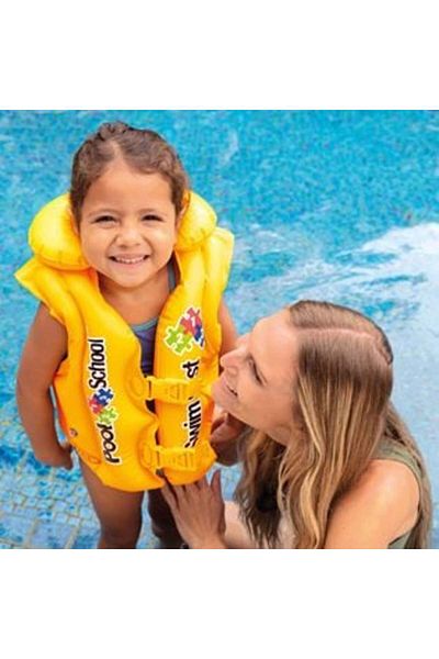 Intex Vestă de înot gonflabilă galbenă pentru copii 50 x 47 cm (3-6 ani / 18-30 kg) -