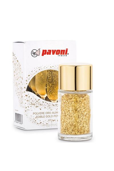 Pavoni Edible gold powder 24k, 0.5g