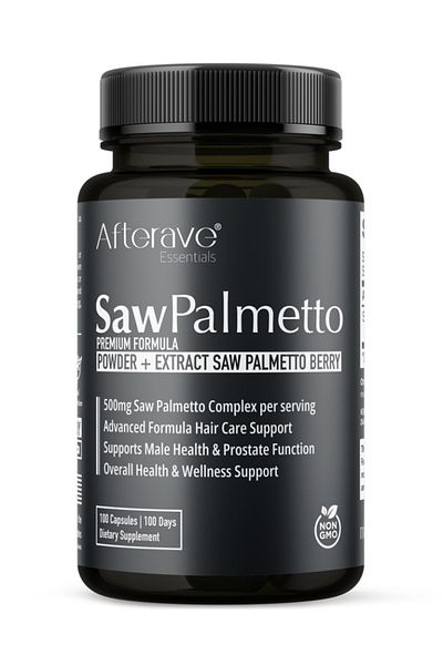 Afterave Essentials Saw Palmetto Premium Powder + Extract Saw Palmetto Berry