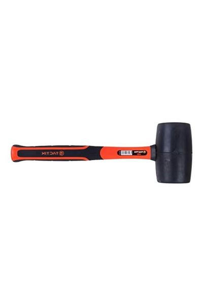 Tactix Rubber Mallet – Size 65 – Orange/Black – Non-Marring Hammer for Safe Impact