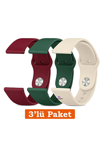 Dexmon Redmi Watch 5 Active / Redmi Watch 5 Lite Uyumlu 22mm 3'lü Paket Silik...