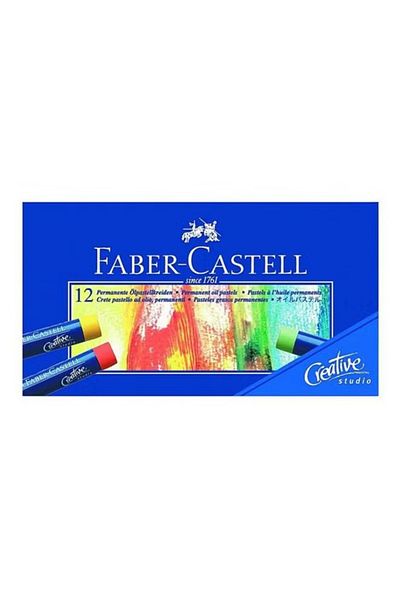 Faber Castell 12-Piece Oil Pastel Colour Set – Multicolour | Smooth & Blendable Art Crayons for Kids & Artists
