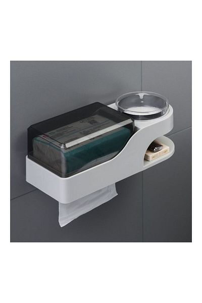Generic Multifunctional Toilet Non-perforated Tissue Box With Ashtray