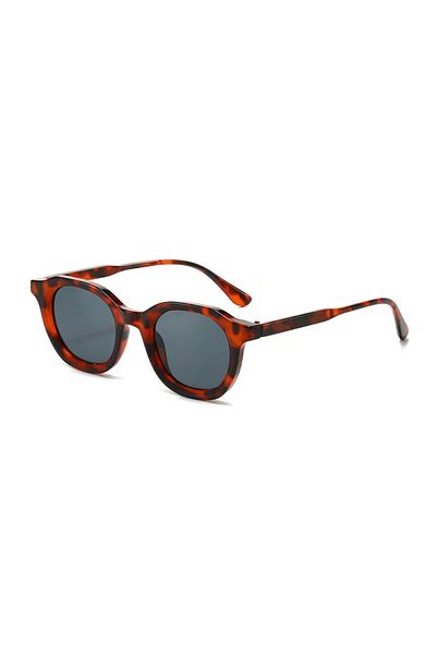 Toz Vintage Grovela Leopard Pattern Gray Glass Vintage & Retro Unisex Sunglasses