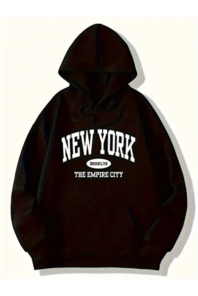 FUFLUNS سترة كبيرة الحجم مطبوعة من نيويورك