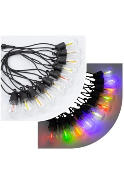 Spin Ghirlanda 6.5M 10 becuri RGB Bat 3.7V 1200mAh Panou solar 5V 1.2W