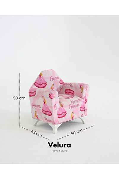 Velura Home & Living Çocuk Koltuğu & Prenses Desenli