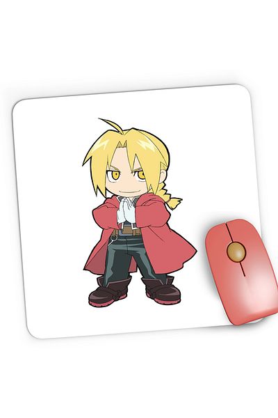 OEM Mousepad Gaming Edward Alchimist Fullmetal Chibi Japan Anime, 21x19 cm